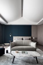 福州1500平米别墅卧室蓝色墙面装修图片