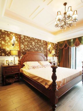 美式风格卧室图片 美式古典卧室效果图