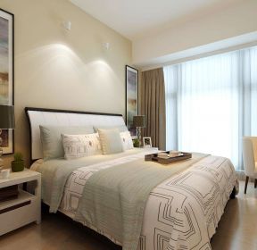 现代风格150平米三居室卧室装修效果图-每日推荐