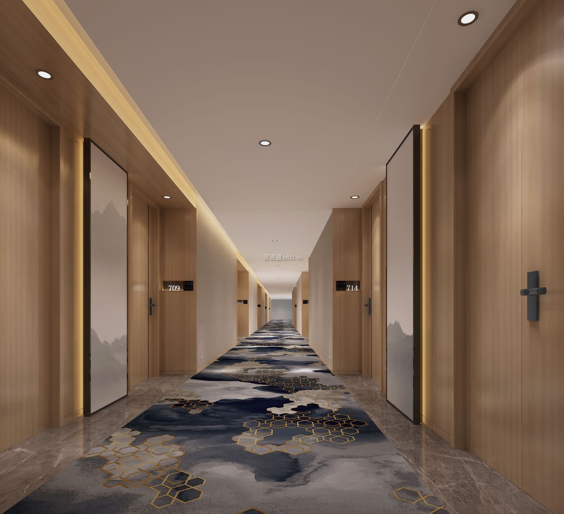 宜都酒店6000平新中式风格装修案例