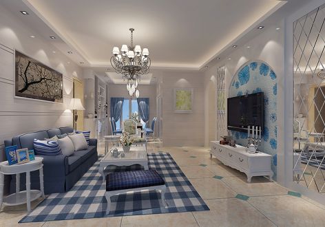 新裕家园地中海风格116平米三居室装修案例