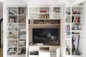 【西安业之峰装饰】电视柜创新设计 断舍离和收纳区也能融合