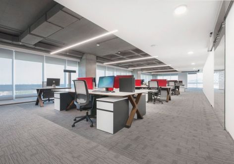 金融公司办公室现代风格1800平米装修案例