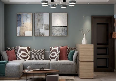 保利和光尘樾现代风格三居室装修案例