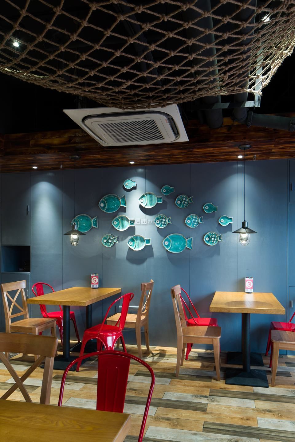 北京飞鱼餐厅现代风格500平米装修效果图案例