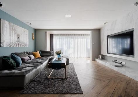 京熙帝景100平米现代精致风格三居室装修案例