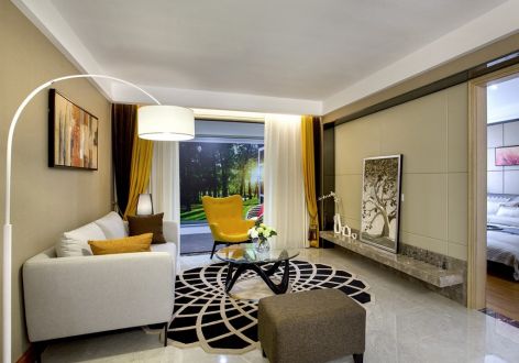 天庆国际新城87平米现代风格二居室装修案例