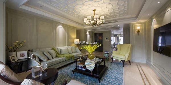 艺境松山湖法式新古典171平米四室两厅装修案例