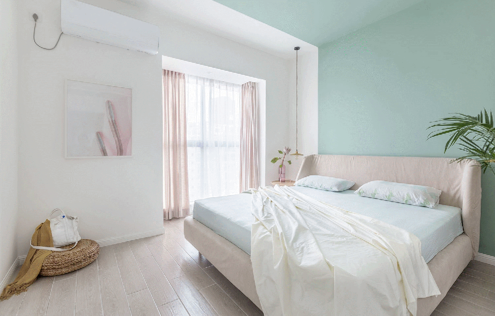 滨江学府北欧风格70平米二居室装修效果图案例
