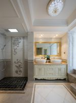 380平别墅卫生间浴室柜装修设计图
