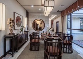 新中式餐厅装修效果图 新中式餐厅设计案例 新中式餐厅装修图