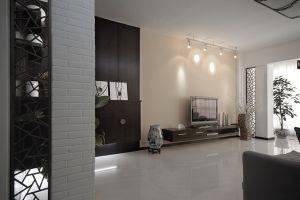 117平米四居室新中式风格案例，以黑白配为主，创造出新的元素