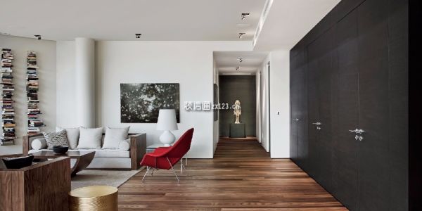 阳光·一品江城现代风格100平米二居室装修效果图案例