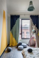 现代三居室儿童房窗帘装修效果图