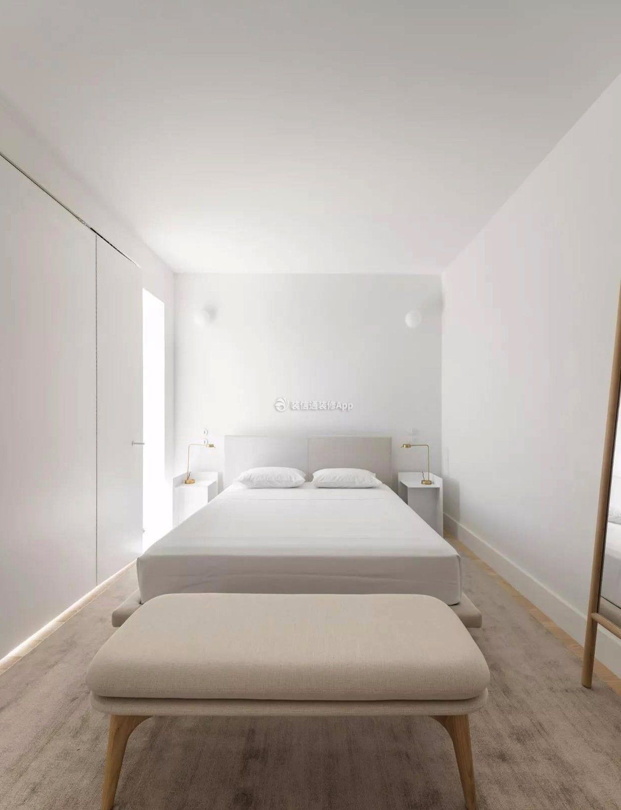 极简风格家庭卧室装修设计实图: