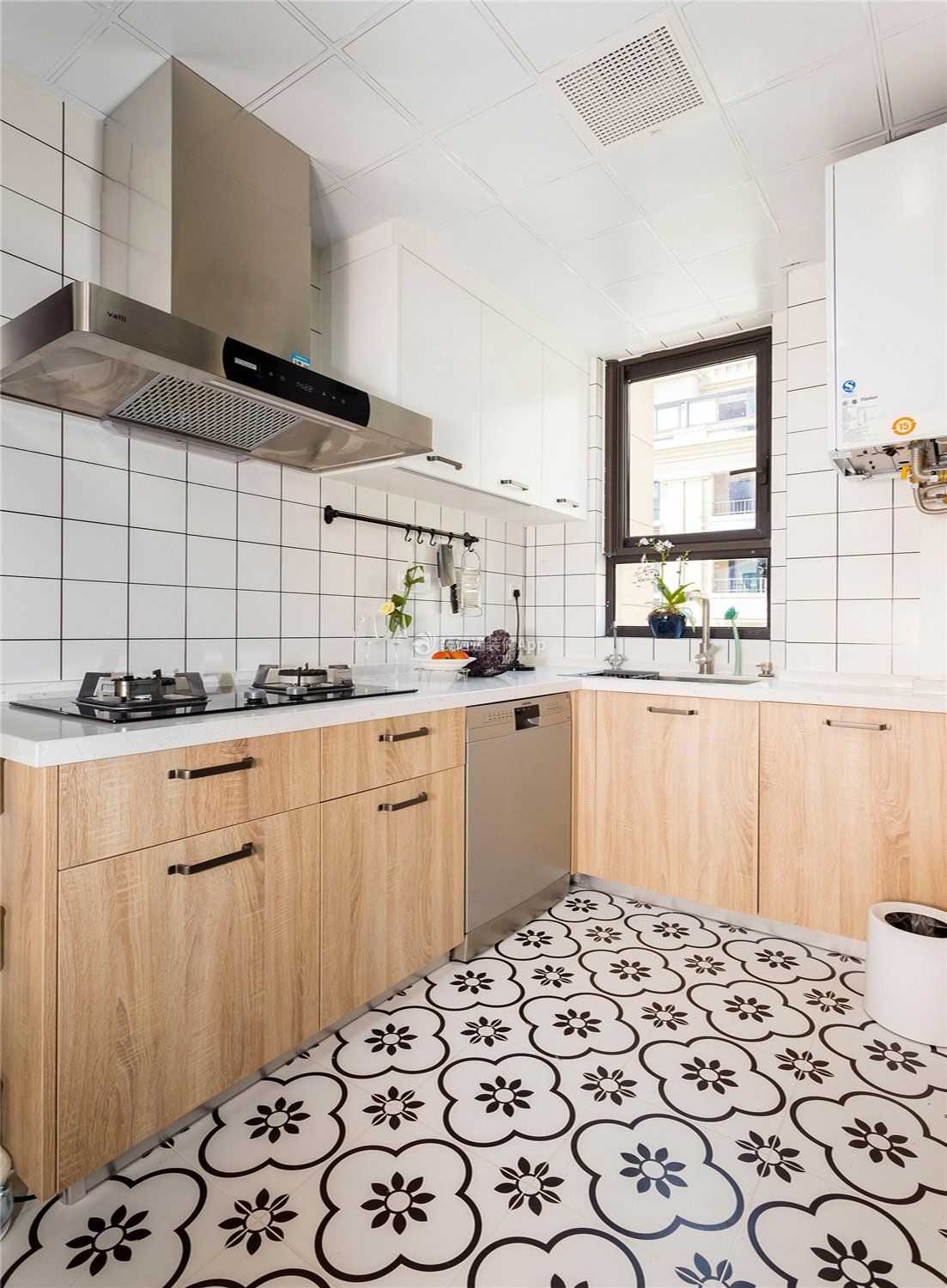 北欧新房装修厨房地砖设计效果图