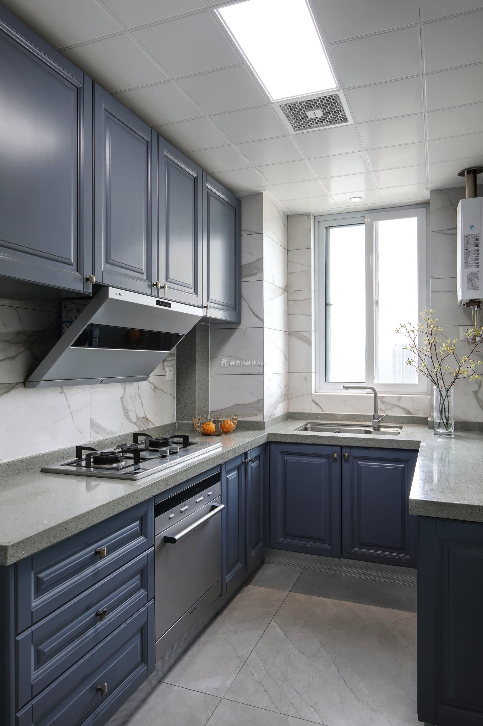 欧式风格新房装修厨房吊柜设计图大全: