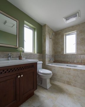 美式卫生间装修效果图大全图片 美式卫生间装修风格 美式卫生间装修图