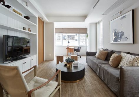 苏宁悦城现代风格120平米三居室装修案例