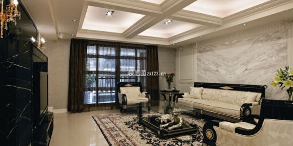 平安福邸新古典130平米三室两厅装修案例