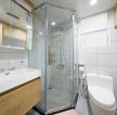卫生间淋浴房隔断玻璃设计实景图