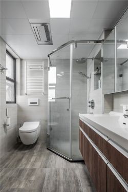 卫生间淋浴房玻璃隔断装修设计图