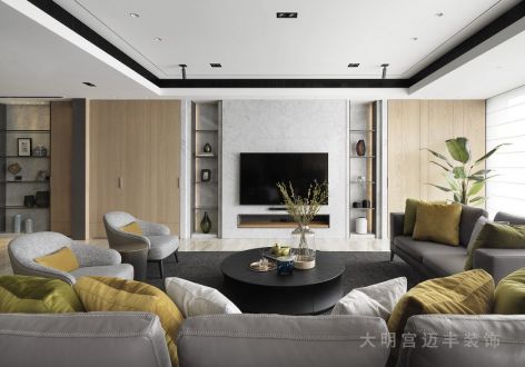 曲江香都新中式风格160平米装修案例