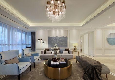 融科瑷颐湾现代风格140平米三居室装修案例