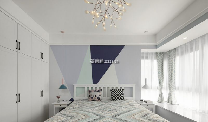 中海珑玺北欧风格116平米三居室装修案例