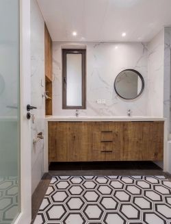 北欧风格卫生间浴室柜装修设计图