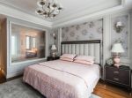 美式风格卧室床头壁纸装修效果图片