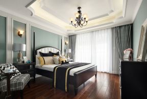 美式卧室装修效果图 美式卧室风格装修效果图 卧室壁灯