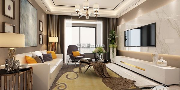 长泰国际现代风格200平米三居室装修案例