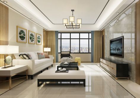 世安家园新中式风格132平米三居室装修案例