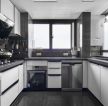 现代风格四居室U型厨房装修设计图