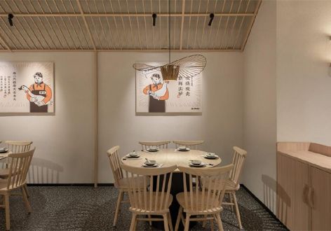深井村餐厅120平米装修案例