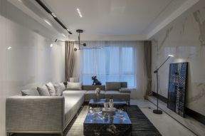 110平方现代简约客厅布艺沙发装修效果图