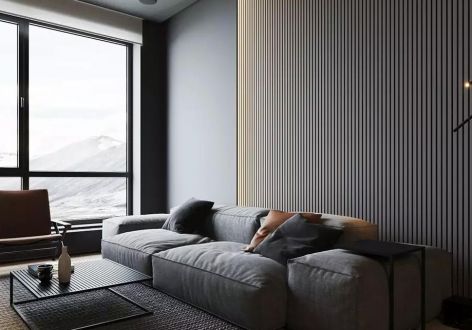 广大城现代风格120平米三居室装修效果图案例