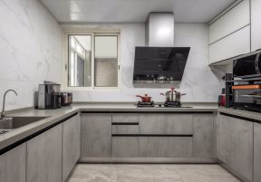 140平新房装修U型厨房设计效果图