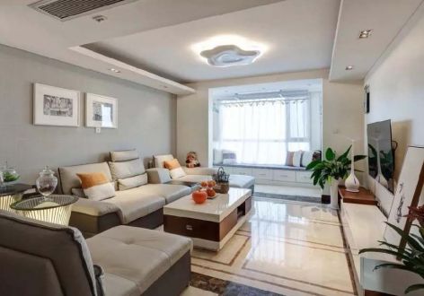 金科·集美阳光欧式风格120平米三居室装修效果图案例