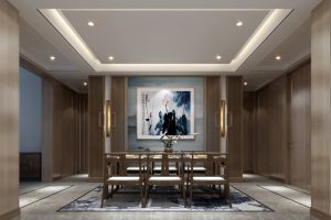 开元九龙湖畔新中式风格719㎡三层别墅装修案例赏析
