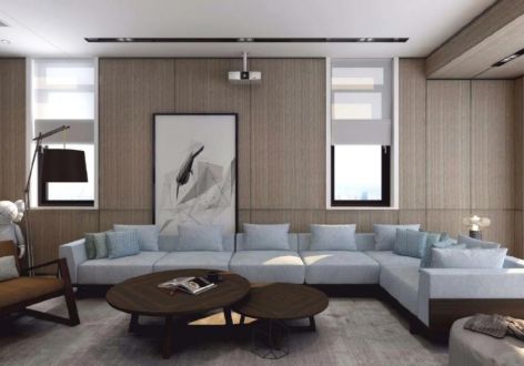 万科大都会花样新中式风格140平米三居室装修效果图案例
