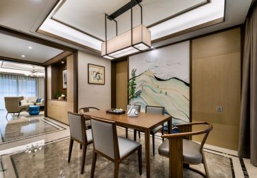 翰林雅苑新中式风格135平米三室两厅装修案例