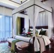 东南亚风格主卧室床幔装修效果图片