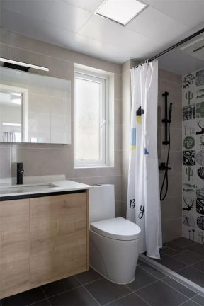 卫生间浴帘隔断 卫生间浴帘图片设计 卫生间设计与装修