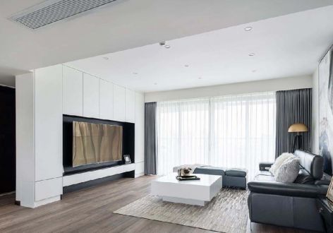 碧水龙庭现代风格180平米四居室装修效果图案例