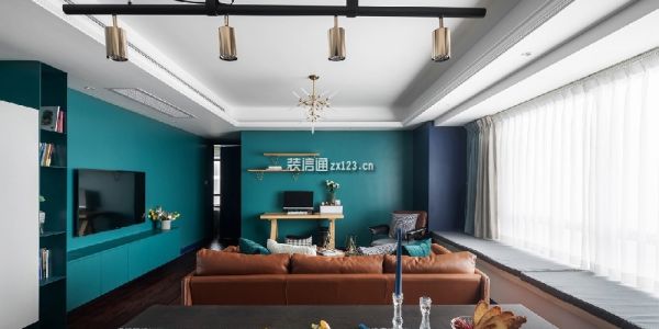绿地德迈·珑璟台混搭风格110平米三居室装修效果图案例