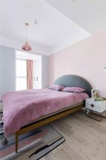 65平米两室一厅卧室粉色墙面装修效果图