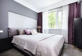 65平米两室一厅卧室窗帘装修效果图欣赏