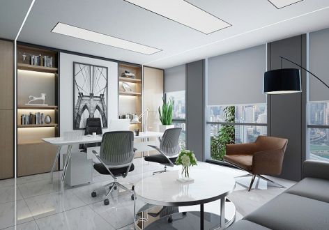 办公室现代风格3000平米装修案例